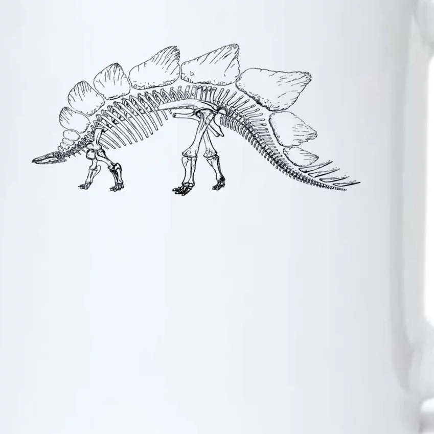 Stegosaurus Dinosaur Skeleton Illustration Art Graphic Bones Great Gift Black Color Changing Mug