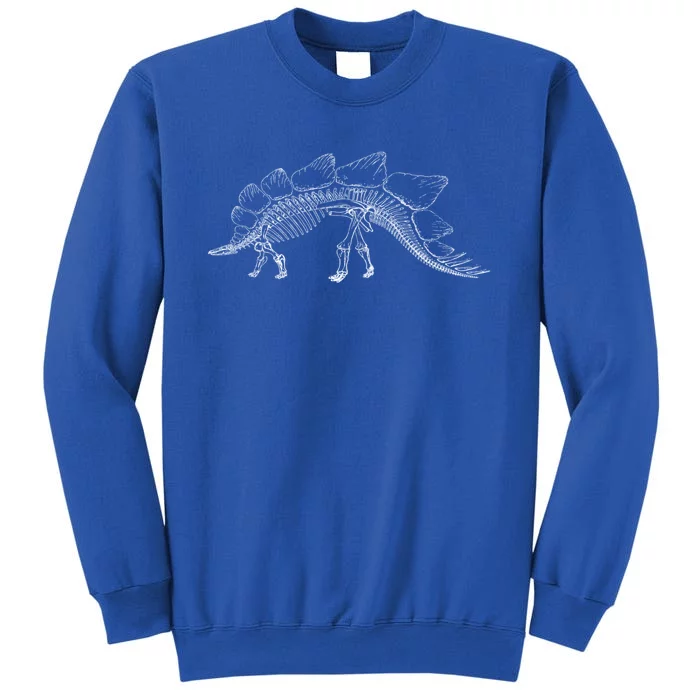 Stegosaurus Dinosaur Skeleton Illustration Art Graphic Bones Great Gift Tall Sweatshirt