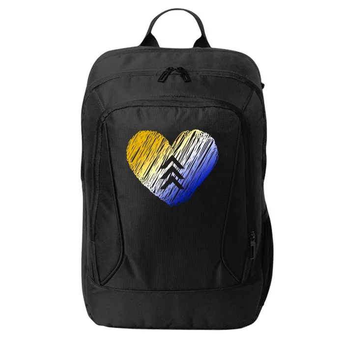 Support Down Syndrome Heart City Backpack