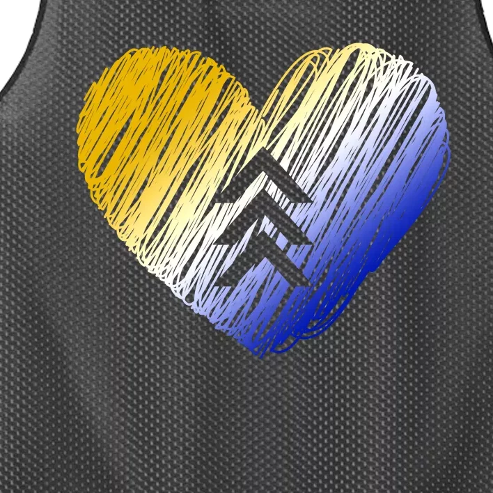 Support Down Syndrome Heart Mesh Reversible Basketball Jersey Tank