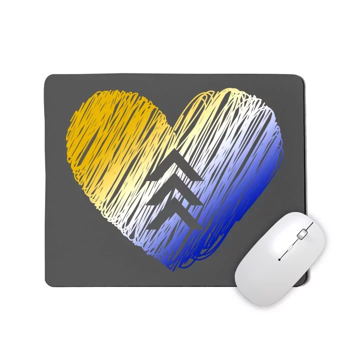 Support Down Syndrome Heart Mousepad