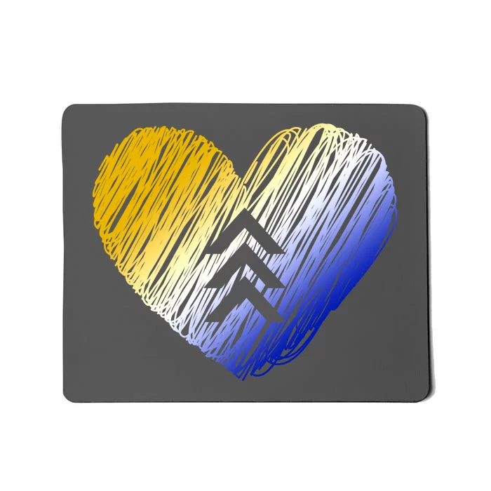 Support Down Syndrome Heart Mousepad