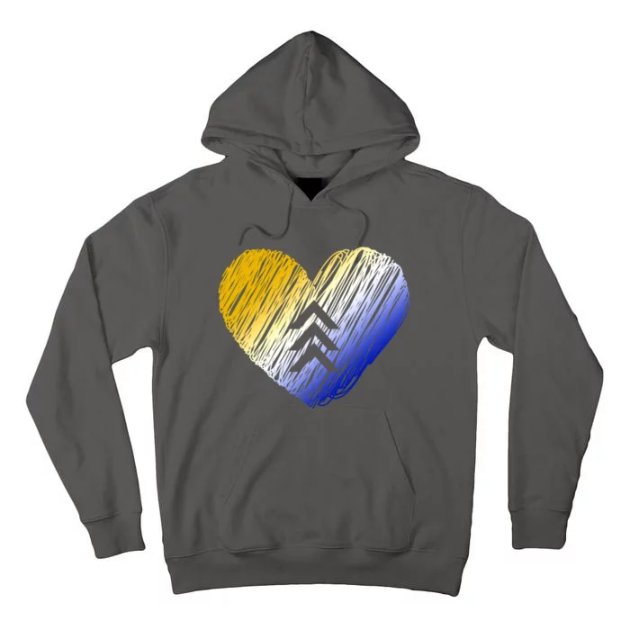 Support Down Syndrome Heart Tall Hoodie