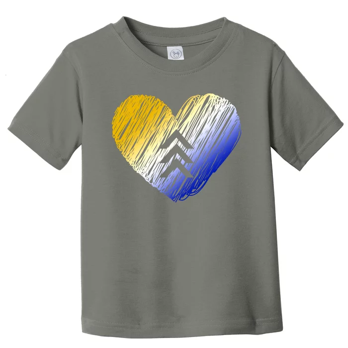 Support Down Syndrome Heart Toddler T-Shirt