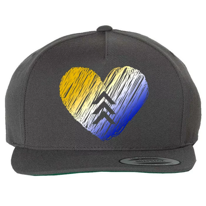 Support Down Syndrome Heart Wool Snapback Cap