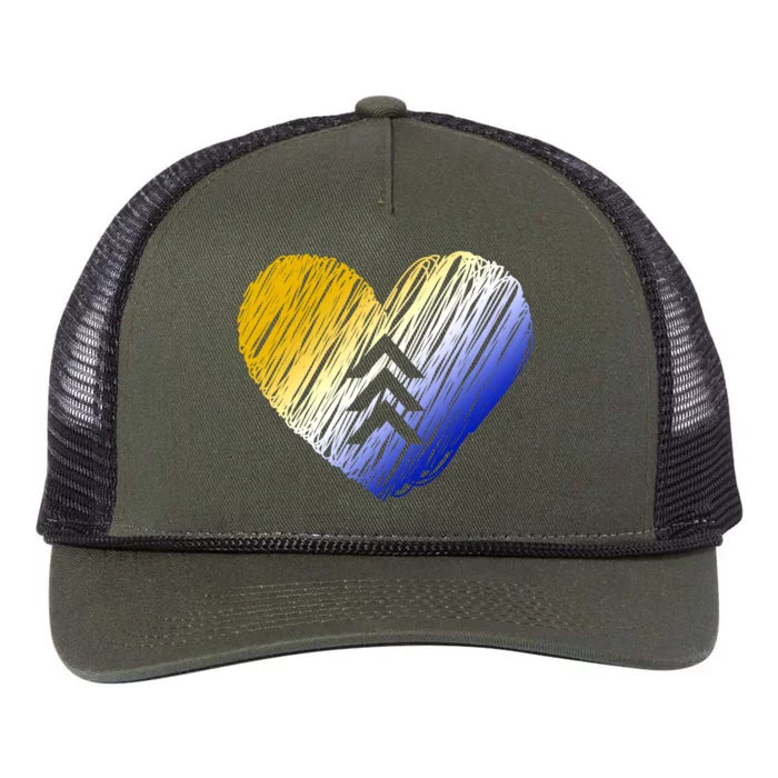 Support Down Syndrome Heart Retro Rope Trucker Hat Cap