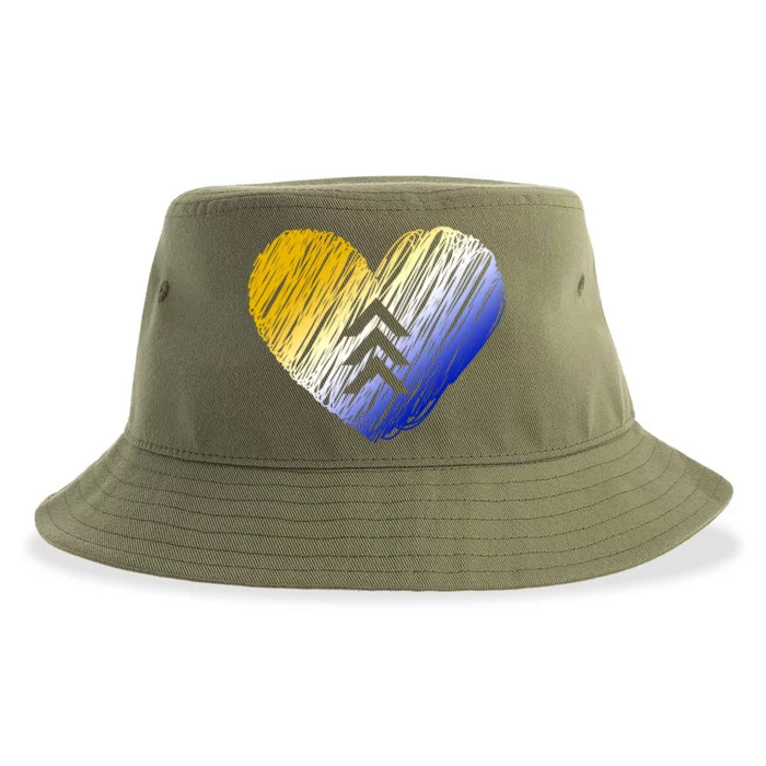 Support Down Syndrome Heart Sustainable Bucket Hat