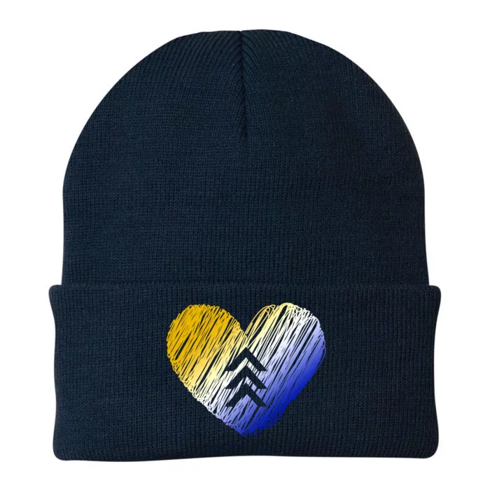 Support Down Syndrome Heart Knit Cap Winter Beanie