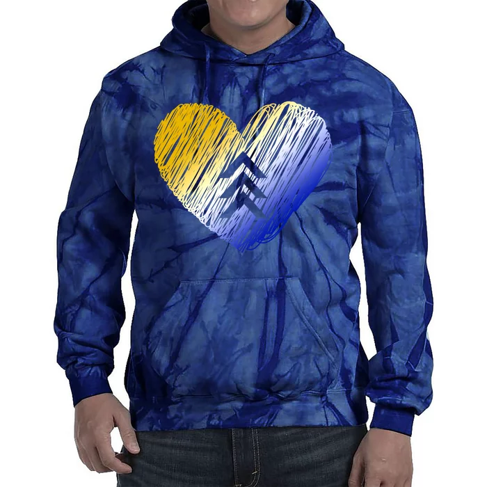 Support Down Syndrome Heart Tie Dye Hoodie