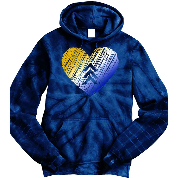 Support Down Syndrome Heart Tie Dye Hoodie