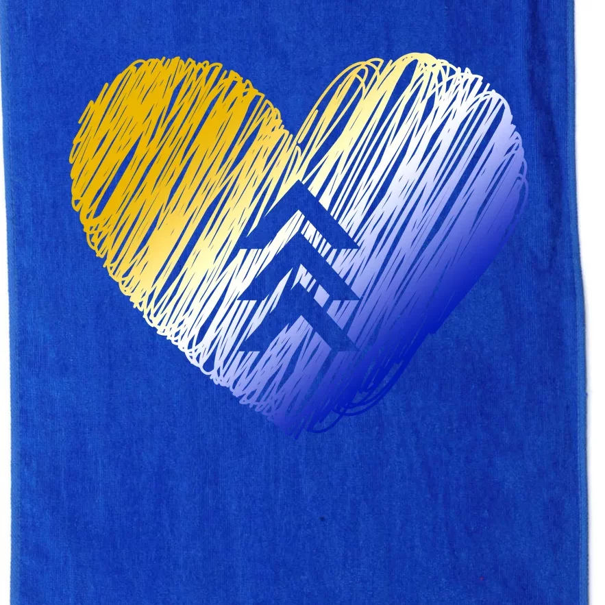 Support Down Syndrome Heart Platinum Collection Golf Towel