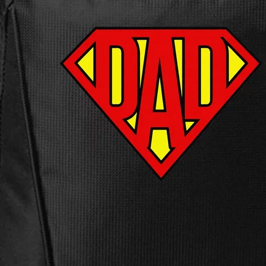 Super Dad Superhero Fathers Day Birthday Christmas Gift City Backpack