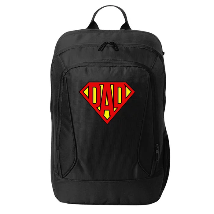 Super Dad Superhero Fathers Day Birthday Christmas Gift City Backpack