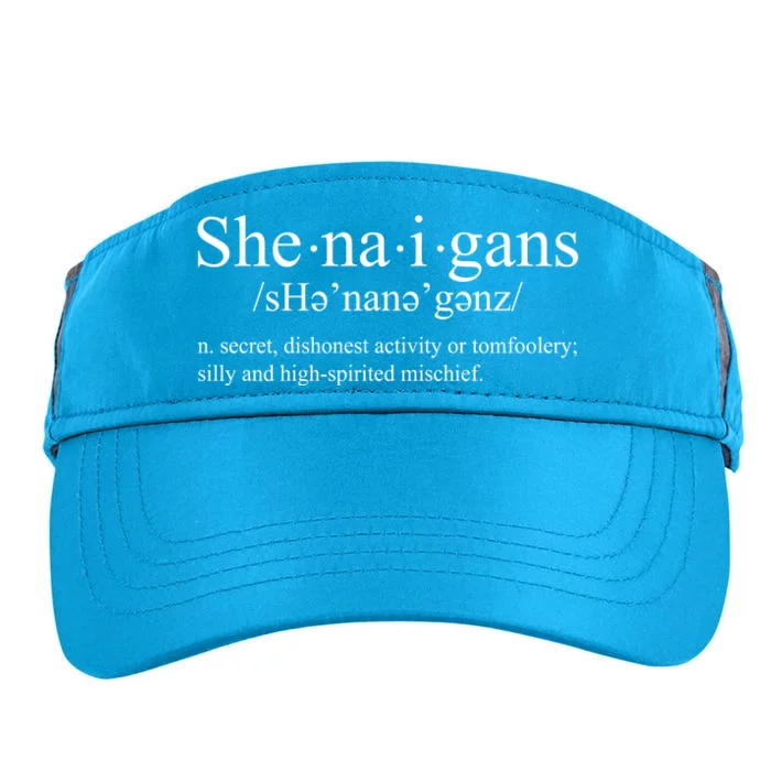 Shenanigans Definition St Patricks Day Funny Adult Drive Performance Visor