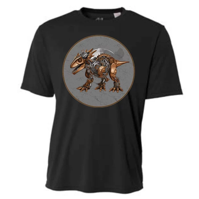 Steampunk Dinosaur Cooling Performance Crew T-Shirt