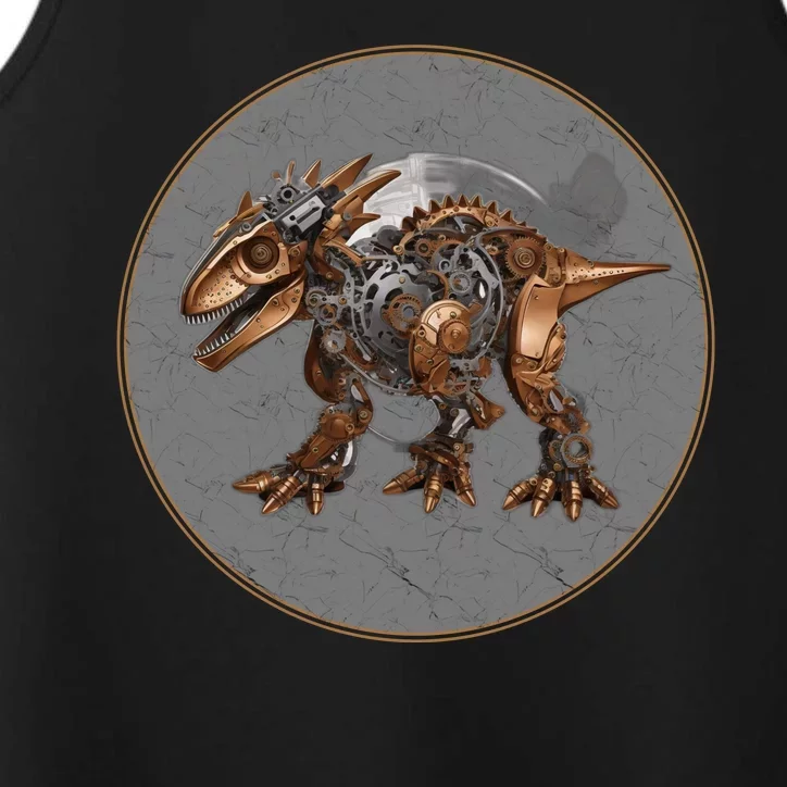 Steampunk Dinosaur Performance Tank