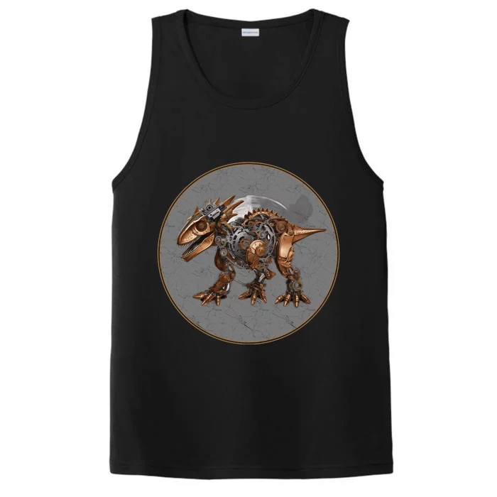 Steampunk Dinosaur Performance Tank