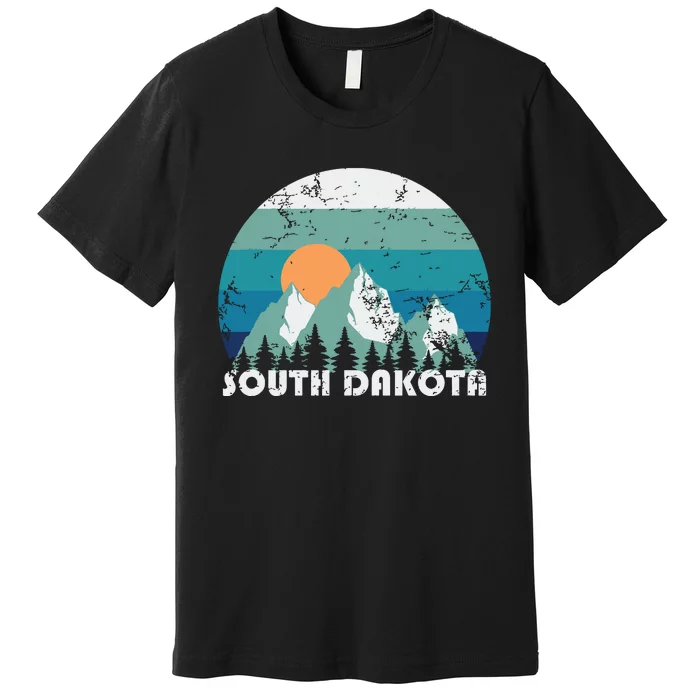 South Dakota State Retro Vintage Premium T-Shirt