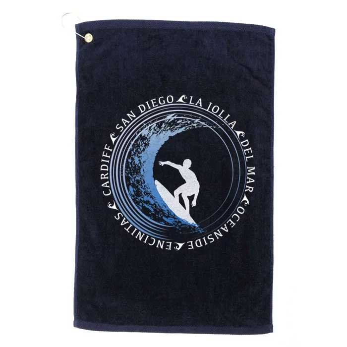 San Diego Surf Shirt / San Diego Beach Gift Platinum Collection Golf Towel