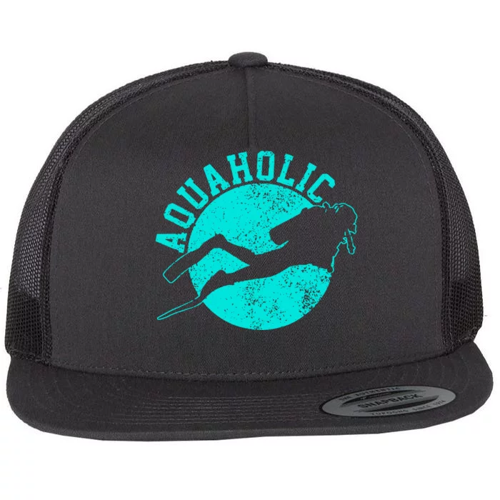 Scuba Diving Flat Bill Trucker Hat