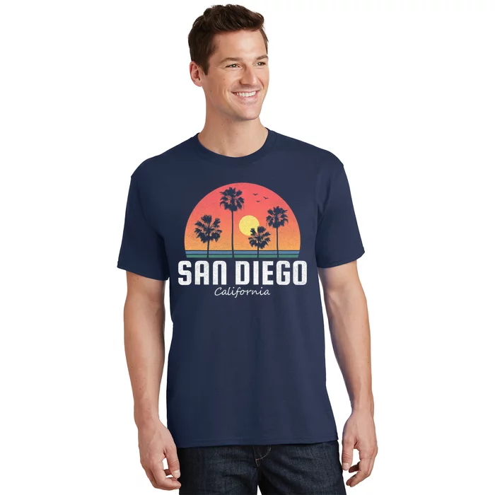 San Diego Shirt Vintage Retro Beach Sunset T-Shirt