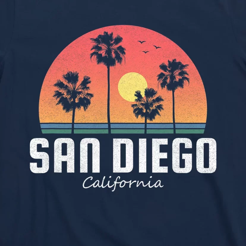 San Diego Shirt Vintage Retro Beach Sunset T-Shirt