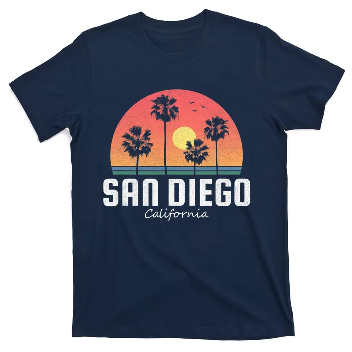 San Diego Shirt Vintage Retro Beach Sunset T-Shirt