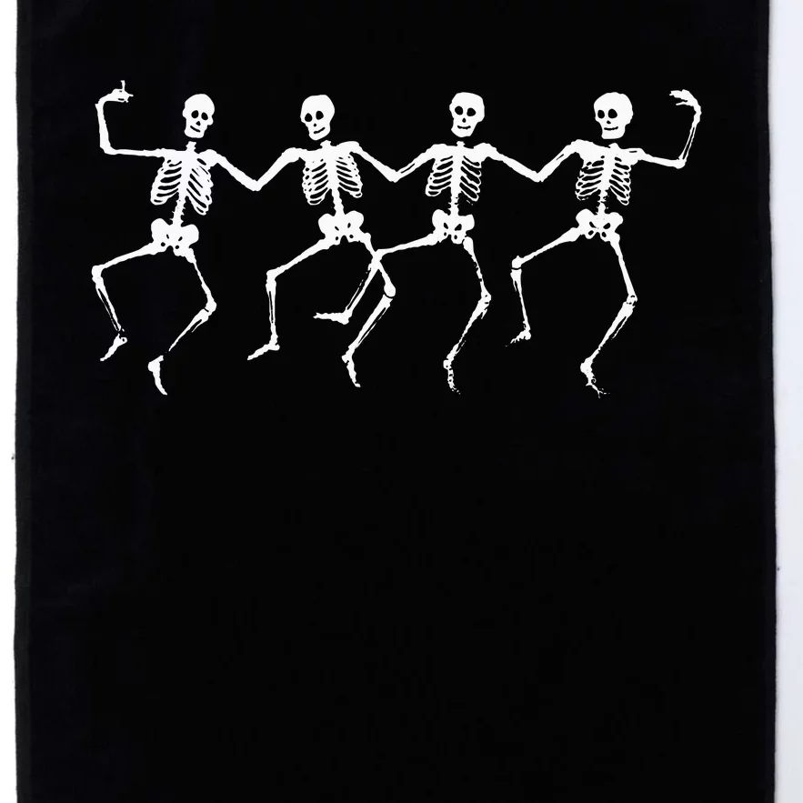 Spooky Dancing Skeletons Classic White Halloween Platinum Collection Golf Towel