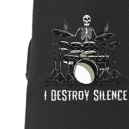 Skeleton Drummer Skull Drum Set Metal Rock Band Doggie 3-End Fleece Hoodie