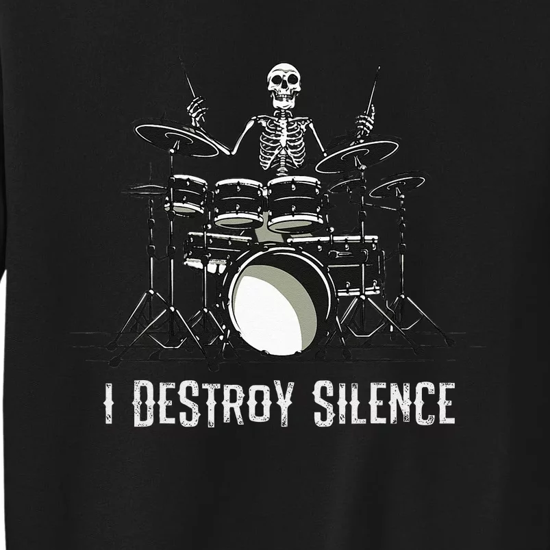 Skeleton Drummer Skull Drum Set Metal Rock Band Sweatshirt