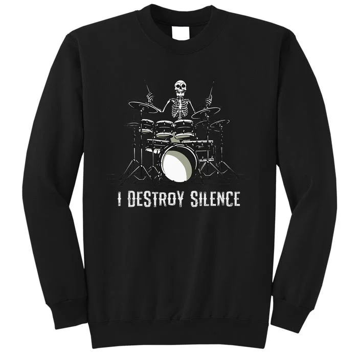 Skeleton Drummer Skull Drum Set Metal Rock Band Sweatshirt