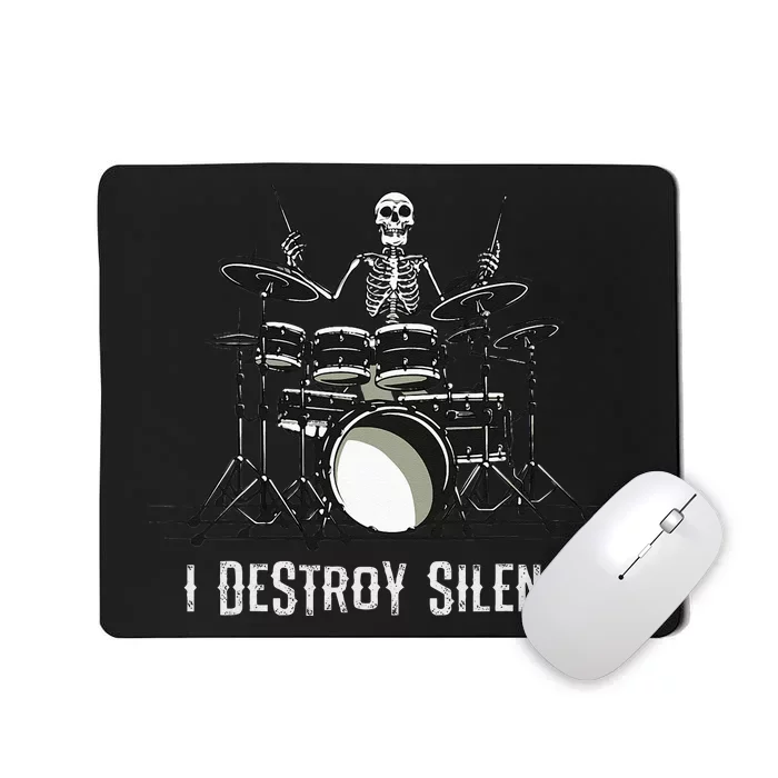 Skeleton Drummer Skull Drum Set Metal Rock Band Mousepad