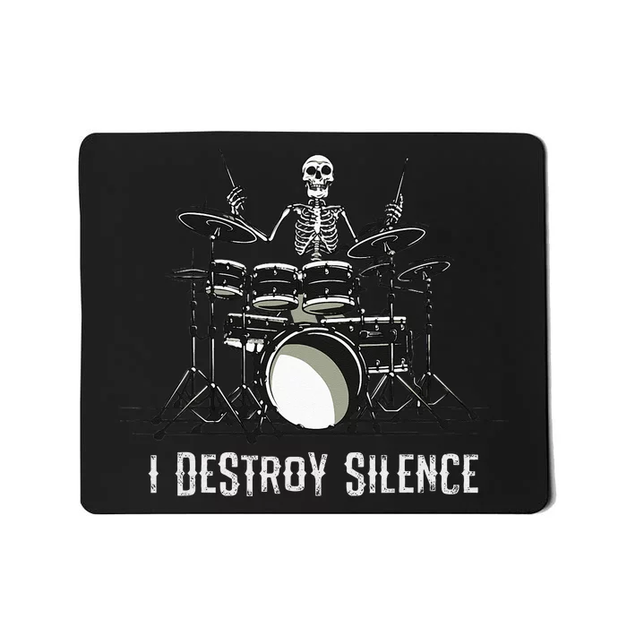 Skeleton Drummer Skull Drum Set Metal Rock Band Mousepad