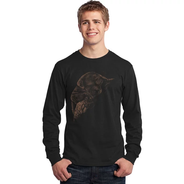 Sweet Dog Sleeping On Moon Tall Long Sleeve T-Shirt