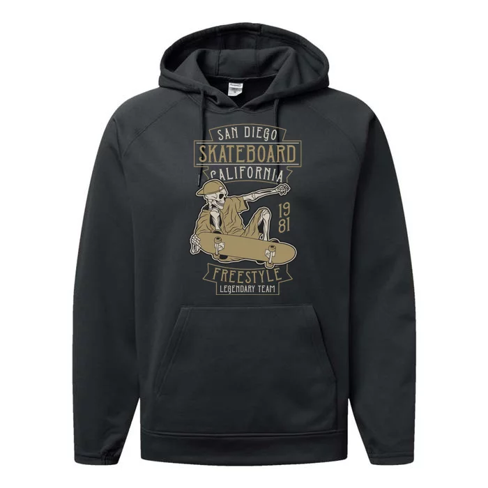 San Diego Skateboard Lifestyle Performance Fleece Hoodie