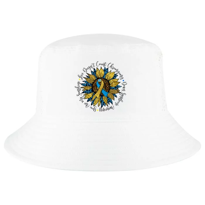 Sunflower Down Syndrome Awareness Down Syndrome Parent Love Doesn't Count Cool Comfort Performance Bucket Hat