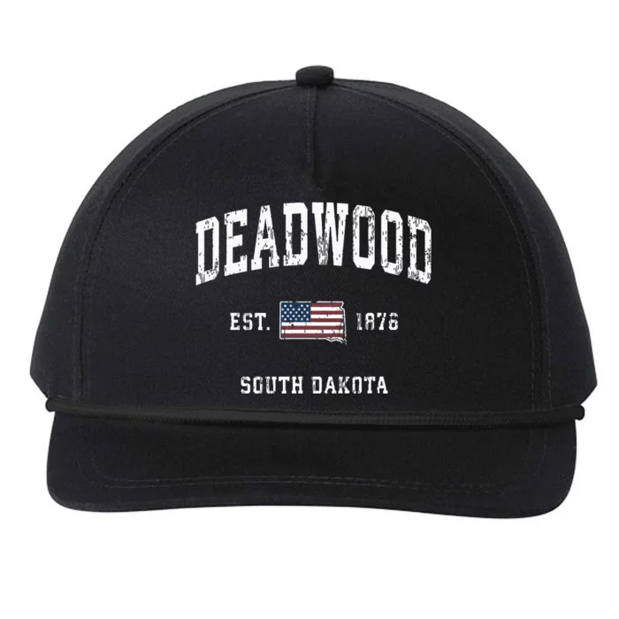 South Dakota Sd Vintage American Flag Sports Design Snapback Five-Panel Rope Hat