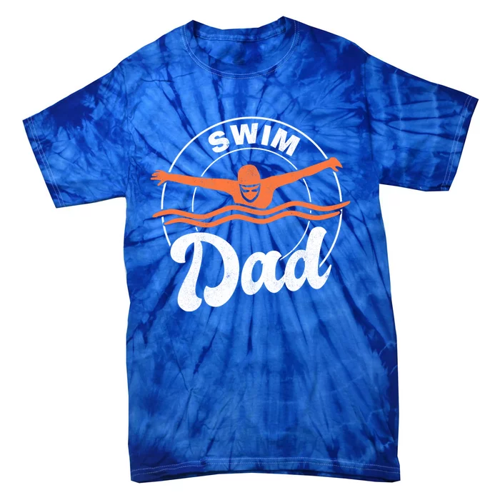 Swim Dad Swim Athlete Swimmer Father Swimming Cute Gift Tie-Dye T-Shirt