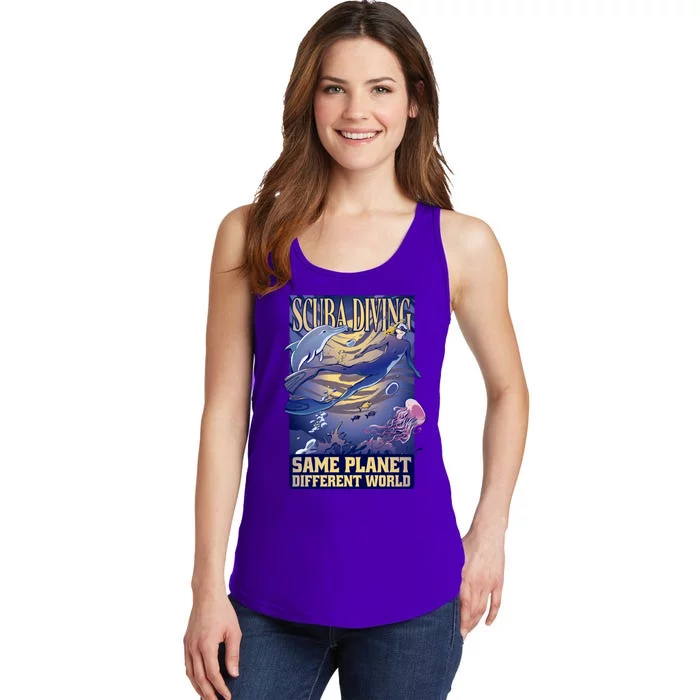 Scuba Diving Same Planet Different World Ladies Essential Tank