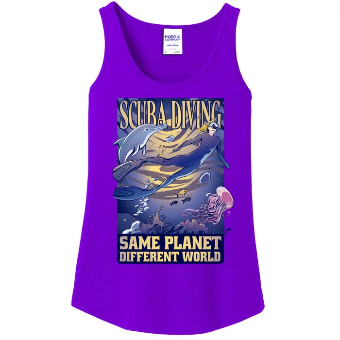 Scuba Diving Same Planet Different World Ladies Essential Tank