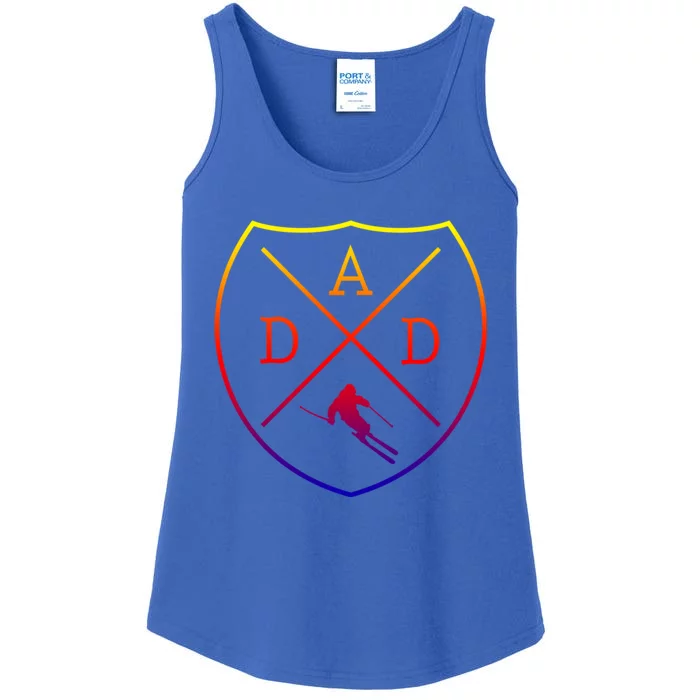 Ski Dad Skier Skiing Father Daddy Winter Sports Gift Ladies Essential Tank