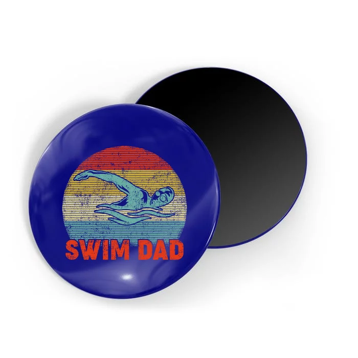 Swim Dad Swimming Sports Lover Vintage Swimmer Fathers Day Gift Magnet