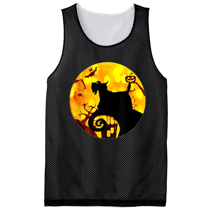 Scottie Dog Scary And Moon Funny Halloween Adults Costumes Mesh Reversible Basketball Jersey Tank