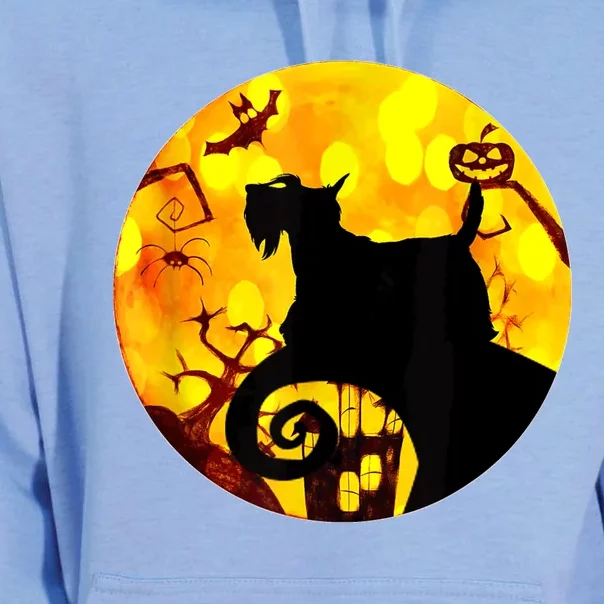 Scottie Dog Scary And Moon Funny Halloween Adults Costumes Unisex Surf Hoodie