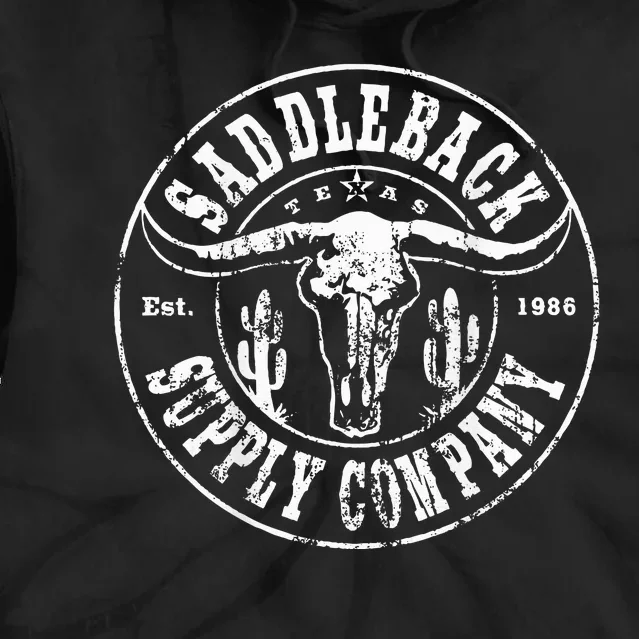 Saddleback Desert Skull White Logo Lightweight Tie Dye Hoodie