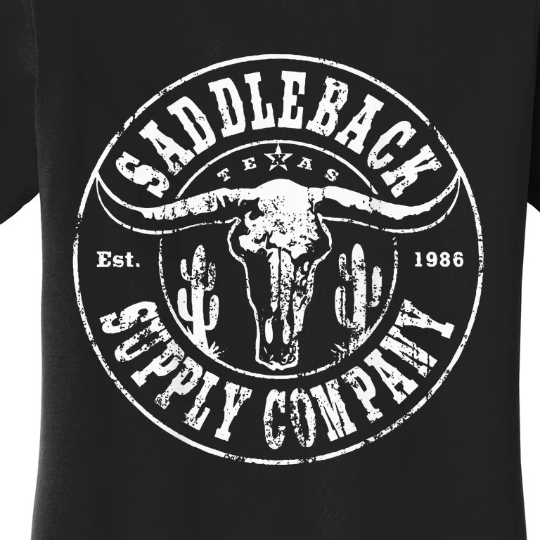 Saddleback Desert Skull White Logo Lightweight Women's T-Shirt