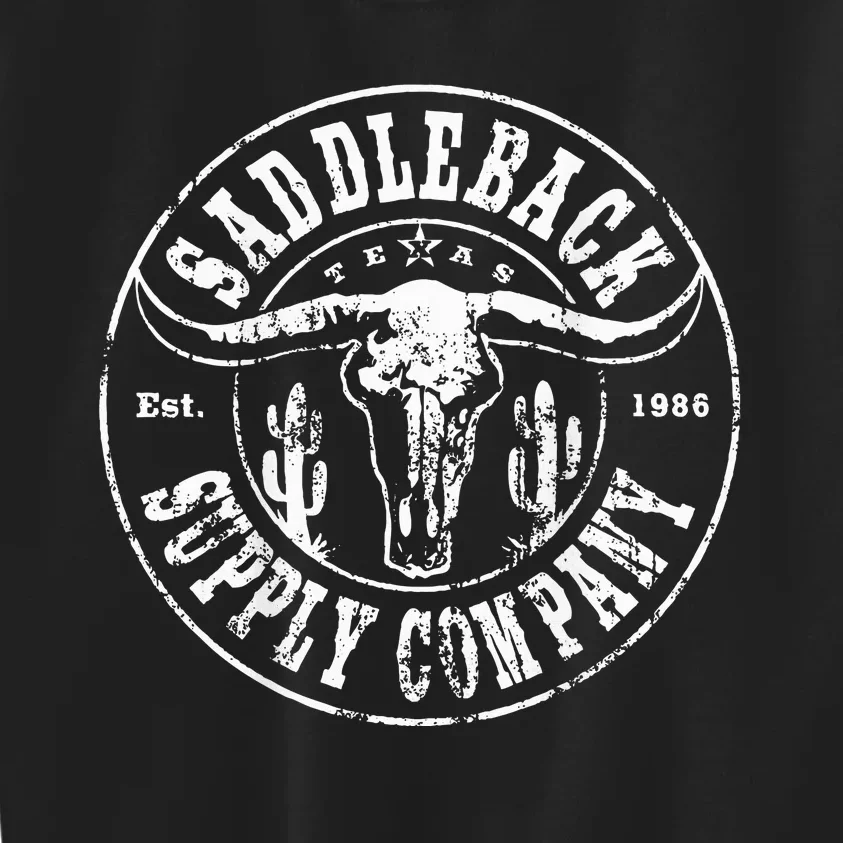 Saddleback Desert Skull White Logo Lightweight Kids Sweatshirt