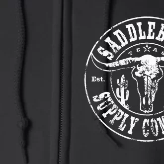 Saddleback Desert Skull White Logo Lightweight Full Zip Hoodie