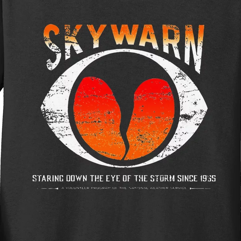 Skywarn Distressed Kids Long Sleeve Shirt