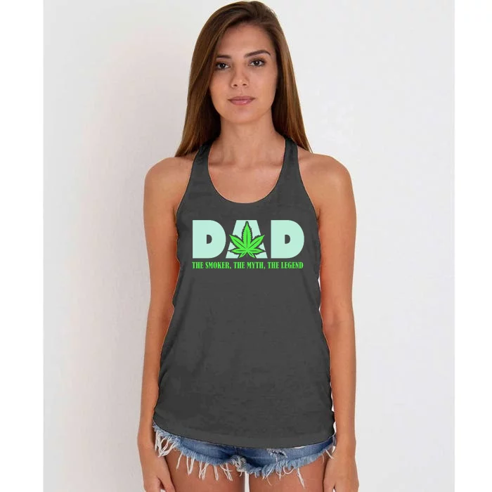 Smoking Dad Women's Knotted Racerback Tank